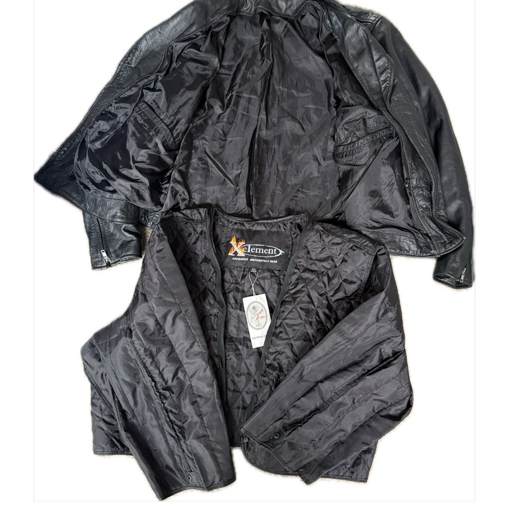 Women’s Black Genuine Leather Moto Jacket 4XL – Oversized Biker Motorcycle Style - Picture 8 of 13